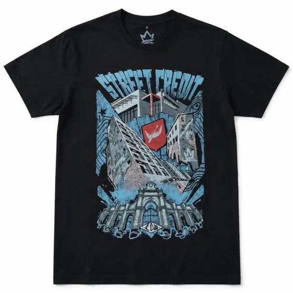 T-shirt Łódź Street Credit x D.REAL
