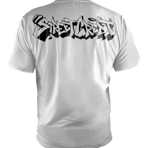 Biały T-shirt Street Credit styl graffiti